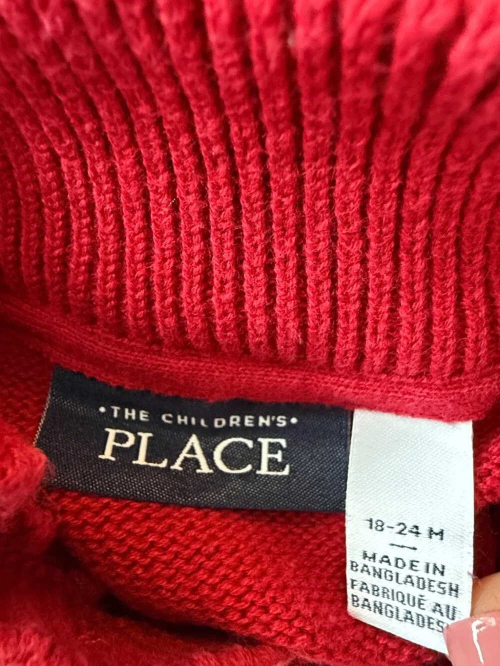 The Children's Place half zip sweater baby boys 18-24 months snowflake winter